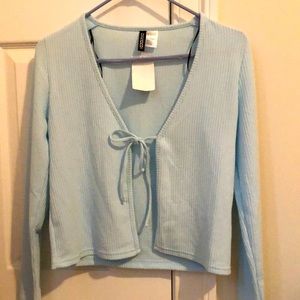 Blue 90’s tie front top